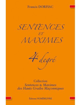 Couverture Sentences et Maximes - 4e degré