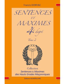 Couverture Sentences et Maximes - 4e degré - Tome 2