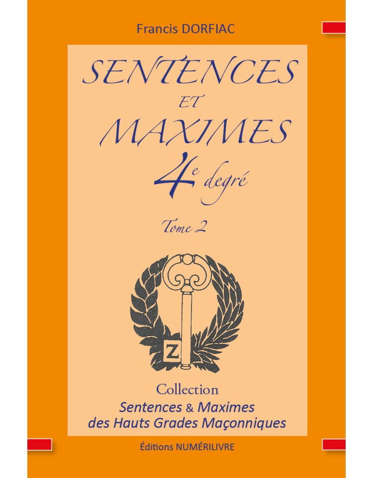 Couverture Sentences et Maximes - 4e degré - Tome 2