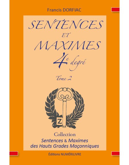 Couverture Sentences et Maximes - 4e degré - Tome 2