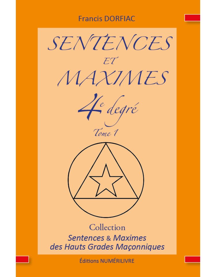 Couverture Sentences et Maximes - 4e degré