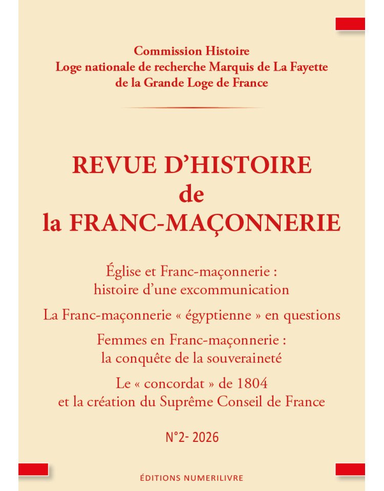 Couvertue Revue d'Histoire de la Franc-Maçonnerie - N°2 - 2026