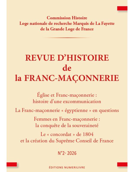 Couvertue Revue d'Histoire de la Franc-Maçonnerie - N°2 - 2026